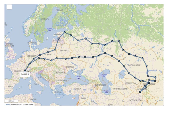 Carte Asie Centrale - Russie 2018