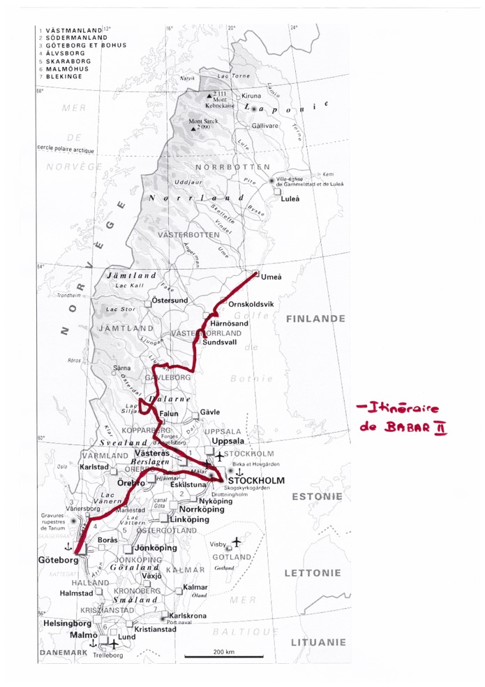 Suède Map